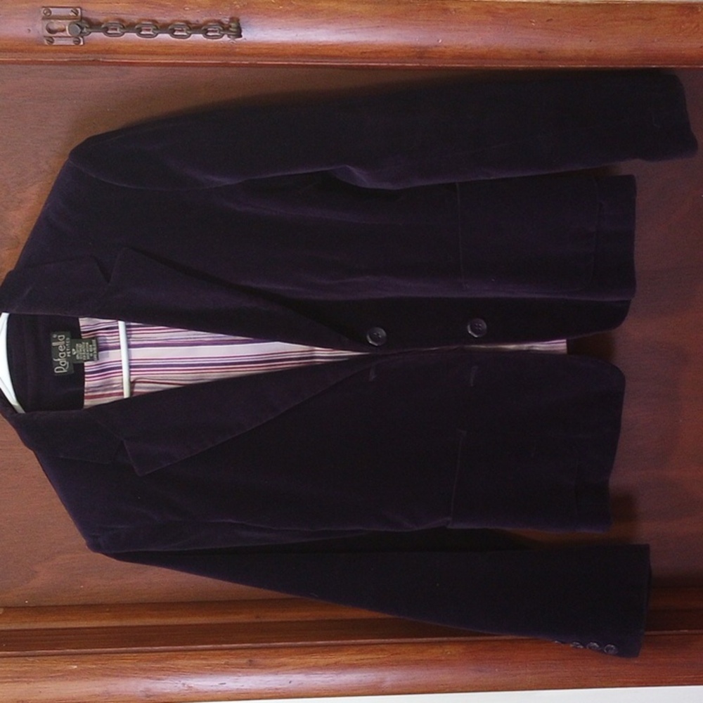 Purple Velor Blazer Petite